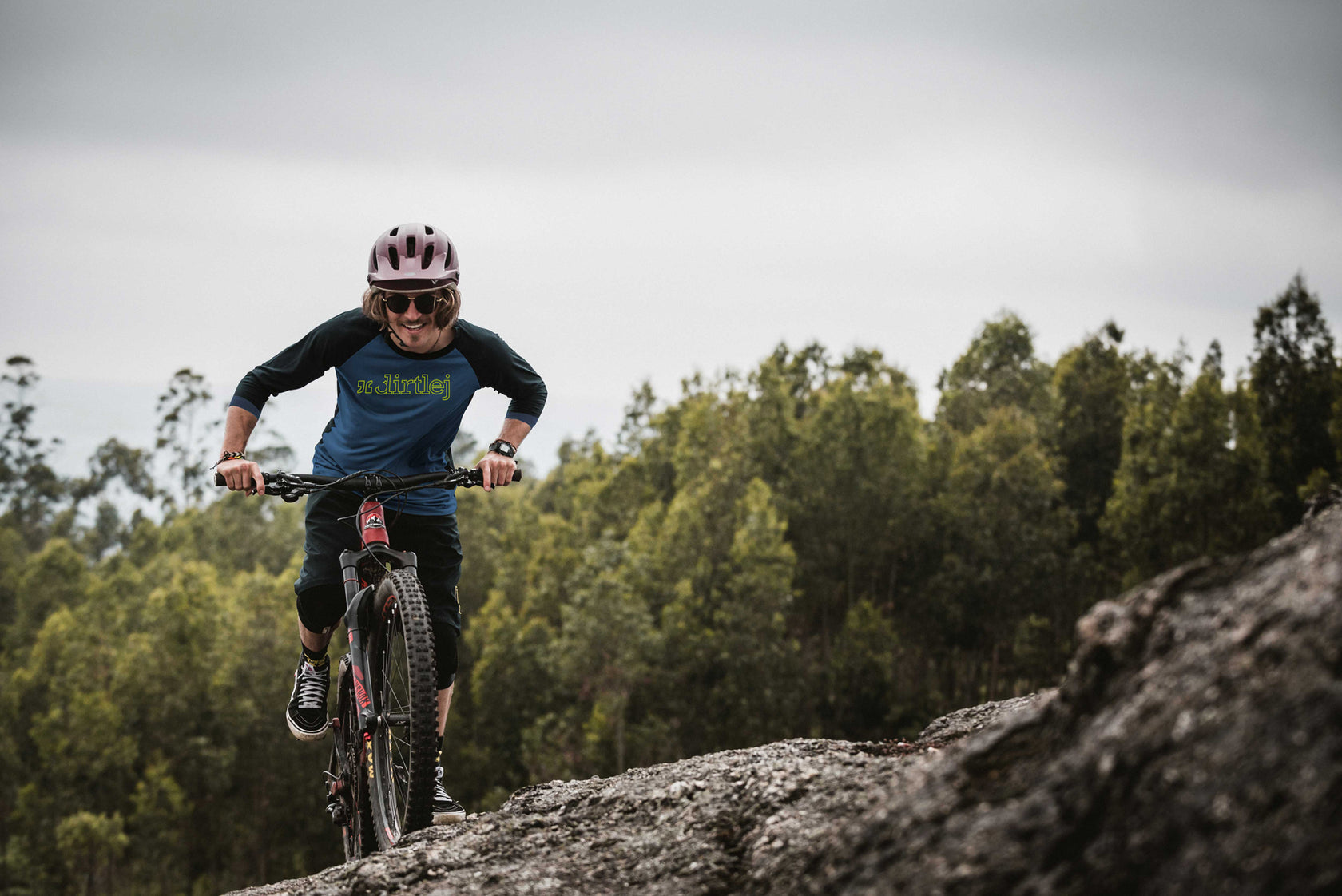 dirtlej mountee 3/4 men steel blue/lime