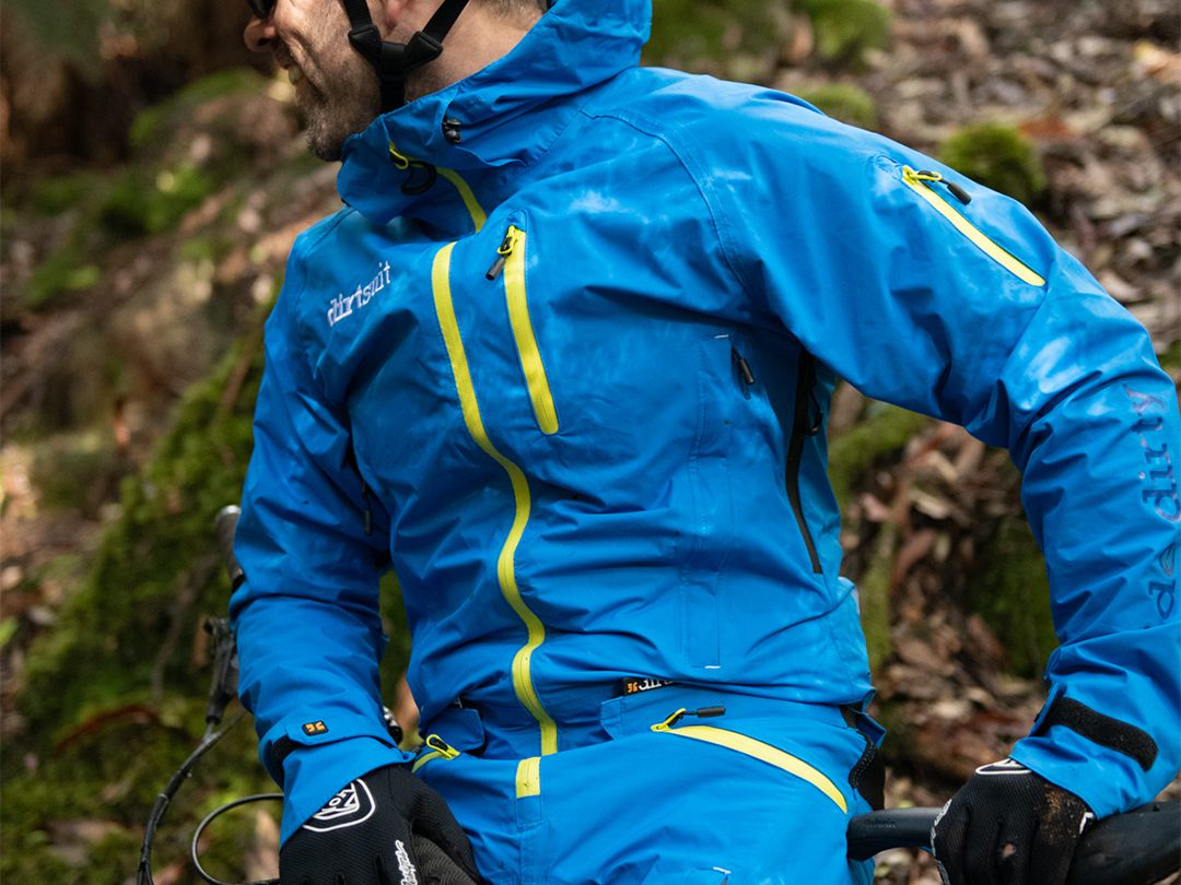 dirtlej dirtsuit Classic Edition Blue Green der Dreckwetteranzug für alle Biker im Park Homezone oder Trail 2020